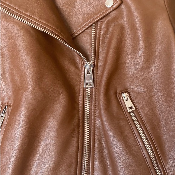 LEVI'S WOMEN'S FAUX - LEATHER MOTO JACKET Size "L" - Picture 11 of 13